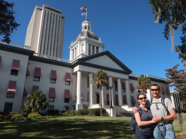 Sabine und ich beim Florida Historic Capitol Museum in Tallahassee (23. Nov.)