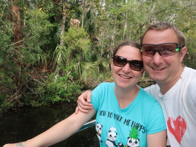 Sabine und ich am Homosassa River im Homosassa Springs Wildlife State Park (24. Nov.)