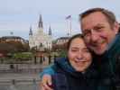 Sabine und ich am Jackson Square in New Orleans (20. Nov.)