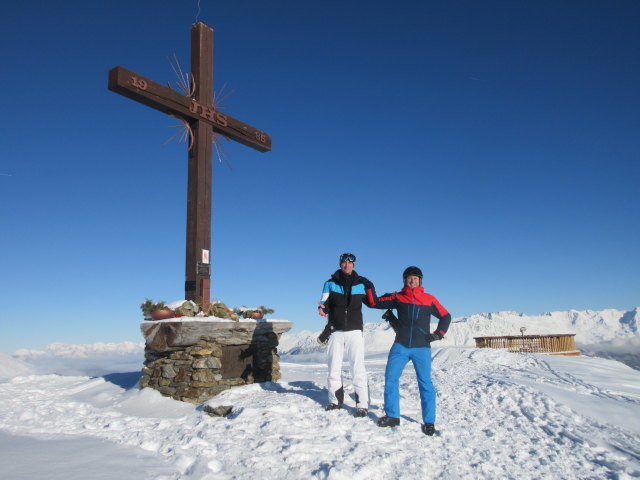 Frank und ich am Schönjöchl, 2.493 m (17. Dez.)