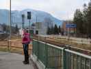 Evelyn im Bahnhof Puchberg am Schneeberg, 577 m