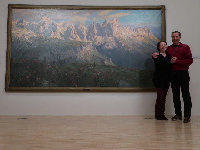 Sabine und ich in der Ausstellung 'Alpine Seilschaften - Bergsport um 1900'