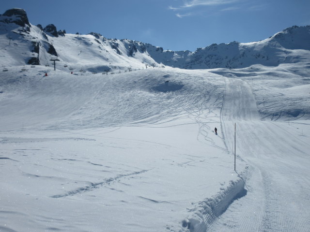 Markus neben der Piste Glaciers (19. März)