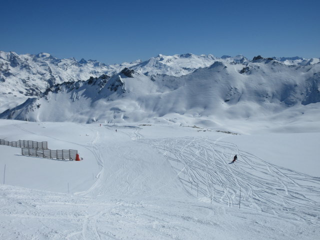 Markus neben der Piste Genepy (20. März)