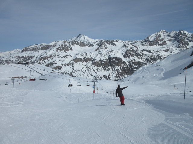 Markus auf der Piste Col de la Madeleine (21. März)