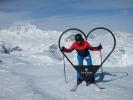 Ich bei der Bergstation des Telesiege Glacier, 2.805 m (19. März)