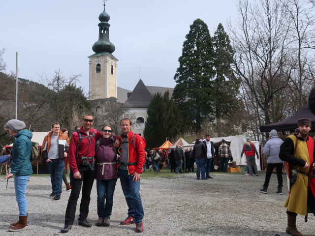 Ich, Sabine und Jörg im Schloss Gloggnitz