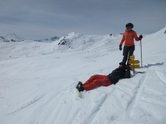 Markus und ich zwischen Piste 62 und Piste 65 (22. Apr.)