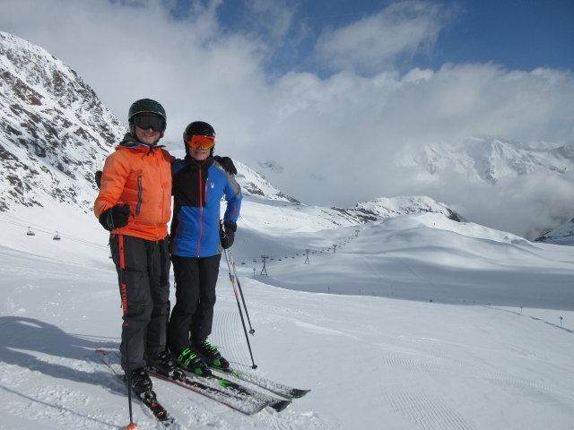 Ich und Stefan auf der Fernaufernerabfahrt