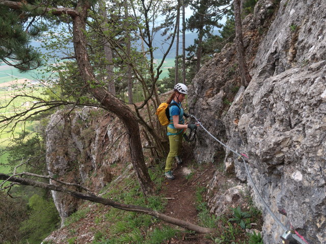 Matthias-Prinner-Klettersteig: Romana vor der Seilbrücke