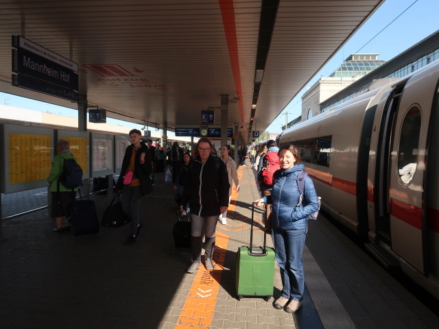 Sabine im Hauptbahnhof Mannheim, 95 m (18. Mai)