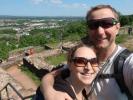 Sabine und ich in der Festungsruine Hohenburg in Homburg (18. Mai)