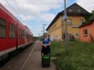 Sabine im Bahnhof Perl (20. Mai)