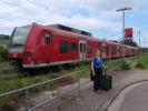 Sabine im Bahnhof Perl (20. Mai)