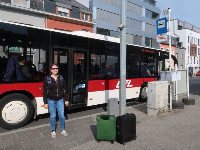 Sabine in der Route de Thionville in Lëtzebuerg (21. Mai)