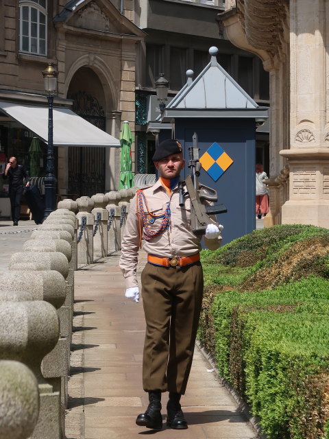 beim Groussherzogleche Palais in Lëtzebuerg (21. Mai)