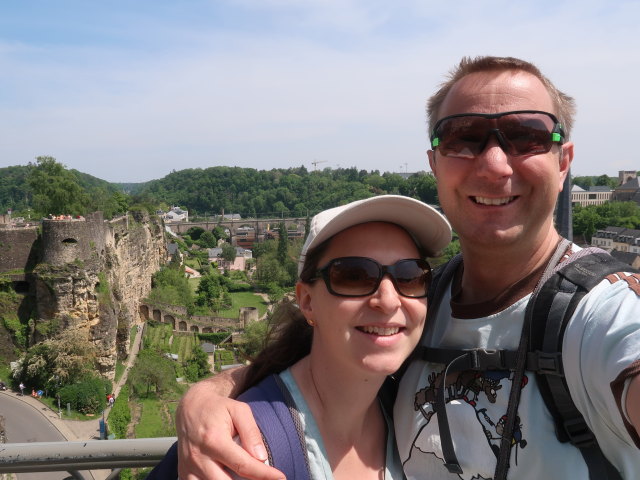 Sabine und ich auf der Festung Lëtzebuerg (21. Mai)