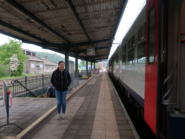 Sabine im Gare Pepinster (23. Mai)