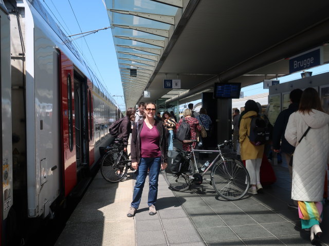 Sabine in der Station Brugge (26. Mai)