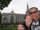 Sabine und ich bei der Cathédrale Saint-Paul in Liège (22. Mai)