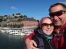 Sabine und ich auf der Passerelle l'Enjambée in Namur (24. Mai)