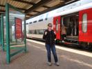 Sabine in der Station Oudenaarde (25. Mai)