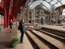 Sabine in der Station Antwerpen-Centraal (27. Mai)