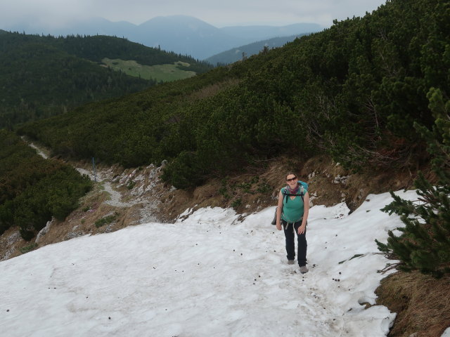 Sabine zwischen Klobent&ouml;rl und Jahnkreuz