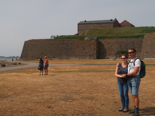 Sabine und ich bei der Fästning in Varberg (20. Juni)