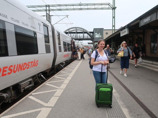 Sabine in der Lund Centralstation (21. Juni)