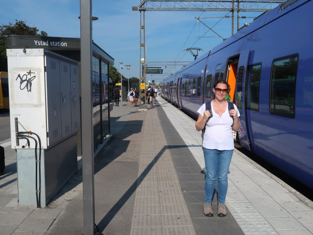 Sabine in der Ystad Station (21. Juni)