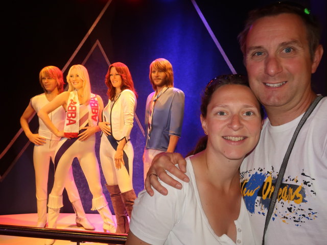 Sabine und ich im ABBA The Museum in Stockholm (24. Juni)