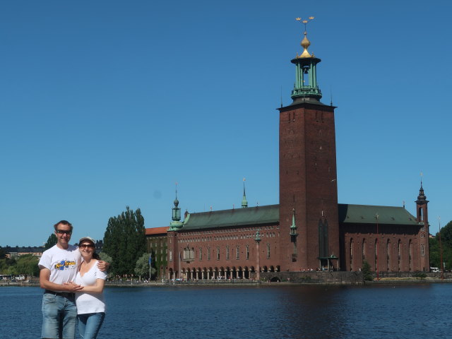 Ich und Sabine auf Riddarholmen in Stockholm (25. Juni)