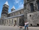 Sabine und ich bei der Domkyrka in Lund (21. Juni)