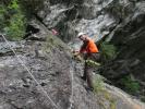 Klettersteig 'Burg Heinfels': Sonja und Frank in der Wandtraverse