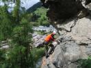 Klettersteig 'Burg Heinfels': Frank in der Wandtraverse