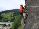 Klettersteig 'Burg Heinfels': Frank in der Wandtraverse