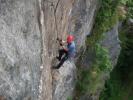 Klettersteig 'Burg Heinfels': Werner in der Schlusswand