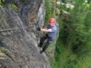 Klettersteig 'Burg Heinfels': Werner in der Schlusswand