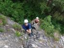 Draublick-Klettersteig: Dominic und Kimberly nach der Seilbrücke