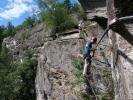 Danielsberg-Klettersteig: Josef und Werner auf der Seilbrücke