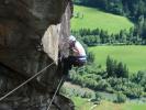 Danielsberg-Klettersteig: Ursa auf der Seilbrücke