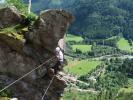 Danielsberg-Klettersteig: Ursa auf der Seilbrücke