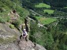 Danielsberg-Klettersteig: Ursa auf den Ausstiegsplatten