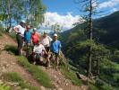 Danielsberg-Klettersteig: Ursa, Werner, Sonja, ich, Josef und Frank beim Ausstieg