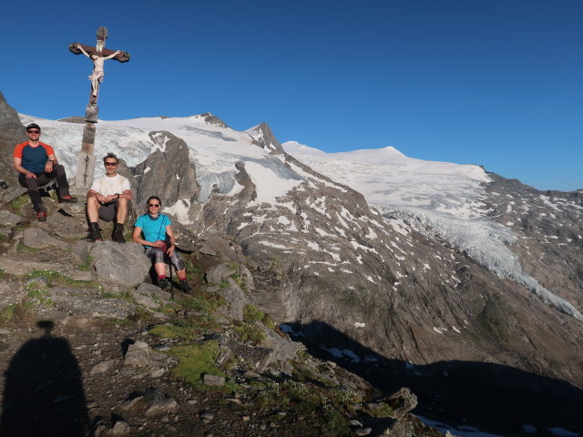 Christian, ich und Ursa im Löbbentörl, 2.770 m (16. Juli)