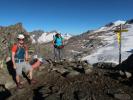 Christian und Ursa im Wallhorntörl, 3.044 m (15. Juli)