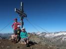 Ich, Christian und Ursa auf der Weißspitze, 3.300 m (15. Juli)