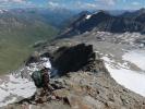 Christian zwischen Kristallwand und Kristallwand-Klettersteig (15. Juli)