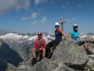 Ich, Christian und Ursa am Wildenkogel, 3.021 m (16. Juli)